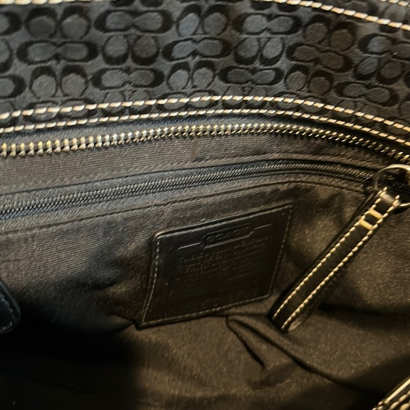 Authentic. Vintage. Leather and Black Canvas with Silver Details. - Picture 5 of 9